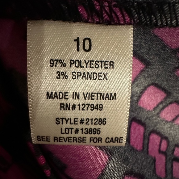 Emma & Michele Pink and Black Midi Dress - Picture 9 of 9